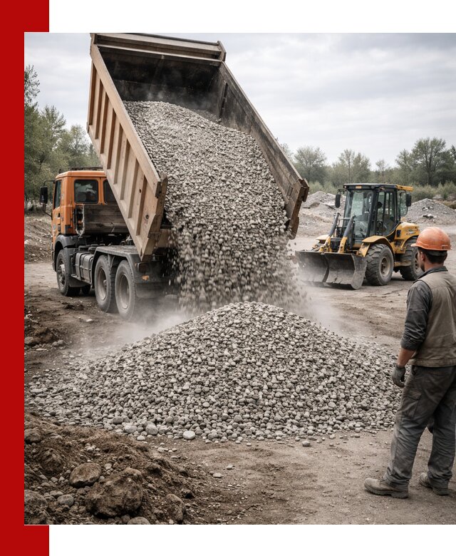 Доставка щебня в Шумерле крупными и мелкими фракциями