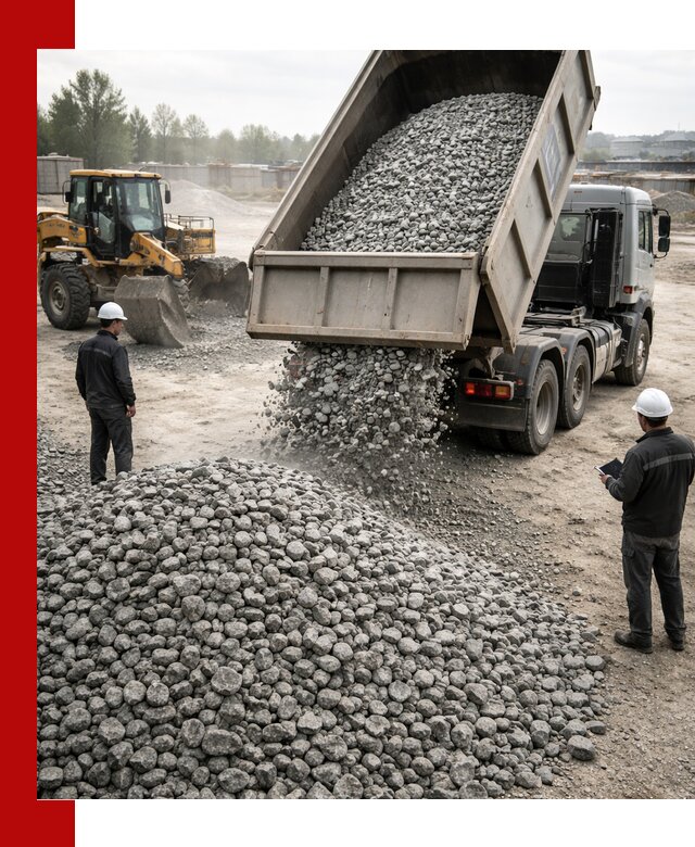 Доставка гранитного щебня фракции 20-40 в Шумерле