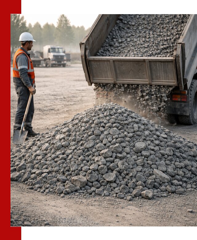 Гранитный щебень фракции 100–201 для строительства в Шумерле