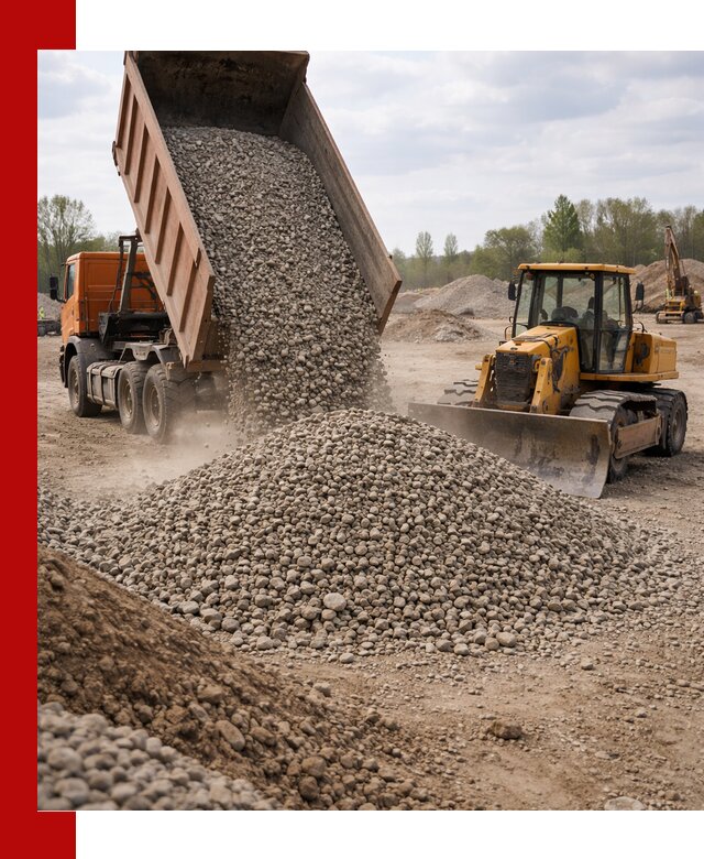 Доставка гравийного щебня фракции 40-70 в Шумерле