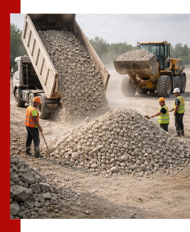 Доставка известнякового щебня фр. 40-70 в Шумерле