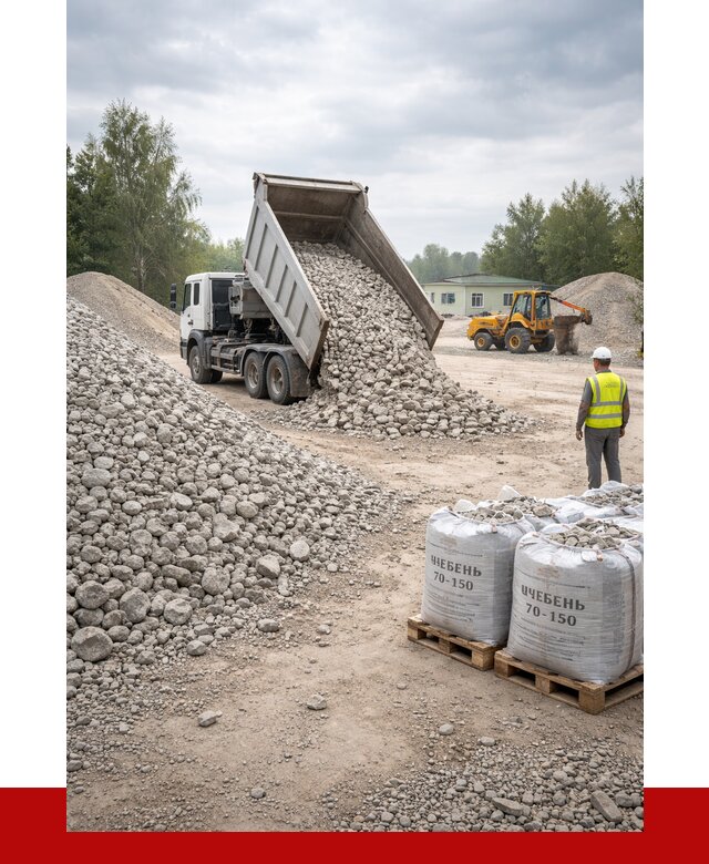 Известняковый щебень фракция 70-150 в Шумерле от 1358 р. | ПРОНЕРУДШмр