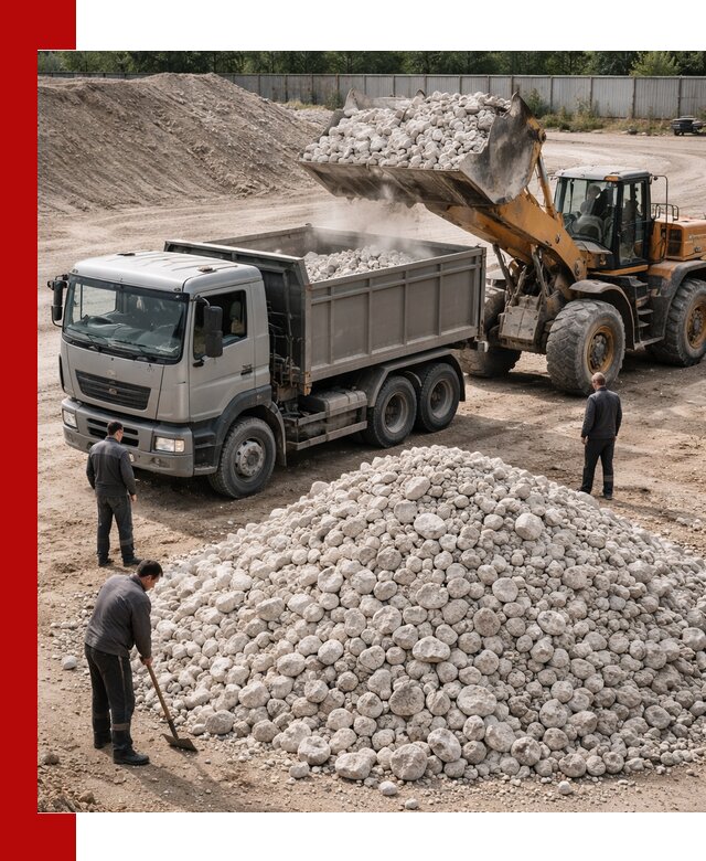 Известняковый щебень фракция 70–150 с доставкой в Шумерле