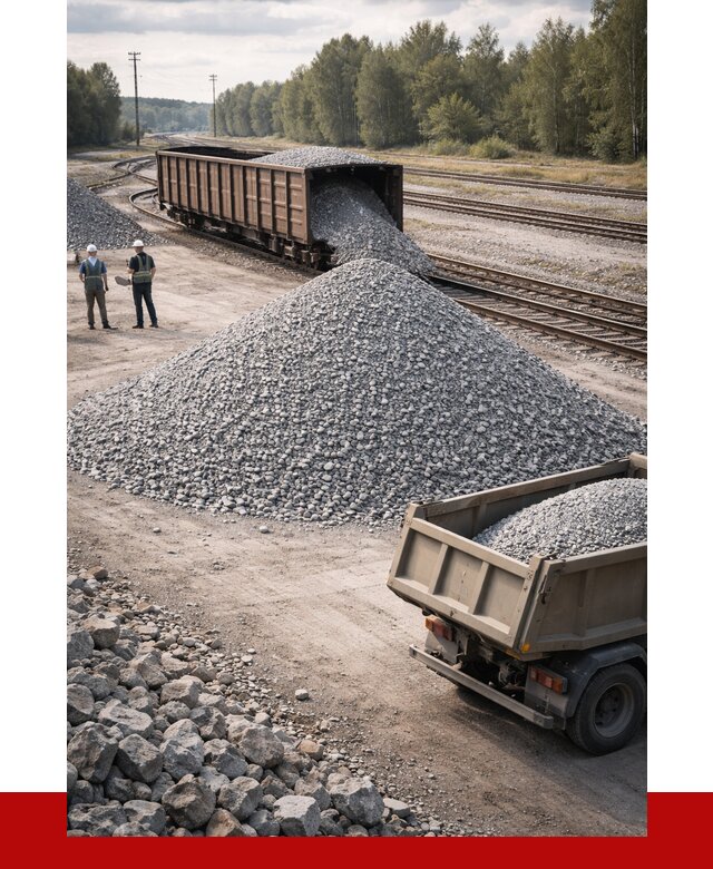 Железнодорожный щебень 20-60 в Шумерле от 1847 р. | ПРОНЕРУДШмр