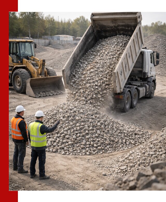 Вторичный щебень фракция 40–70 доставка в Шумерле