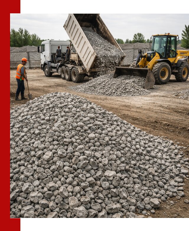 Доставка бетонного щебня фракции 40-70 в Шумерле