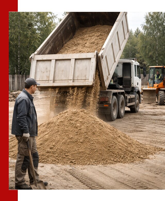 Доставка и продажа песка с разгрузкой в Шумерле