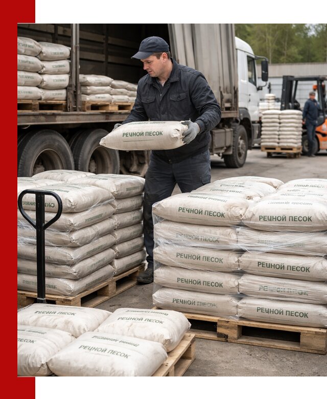 Речной песок в мешках с доставкой в Шумерле