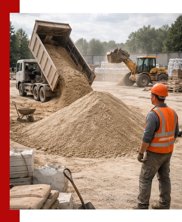 Доставка строительного песка с самосвалом в Шумерле