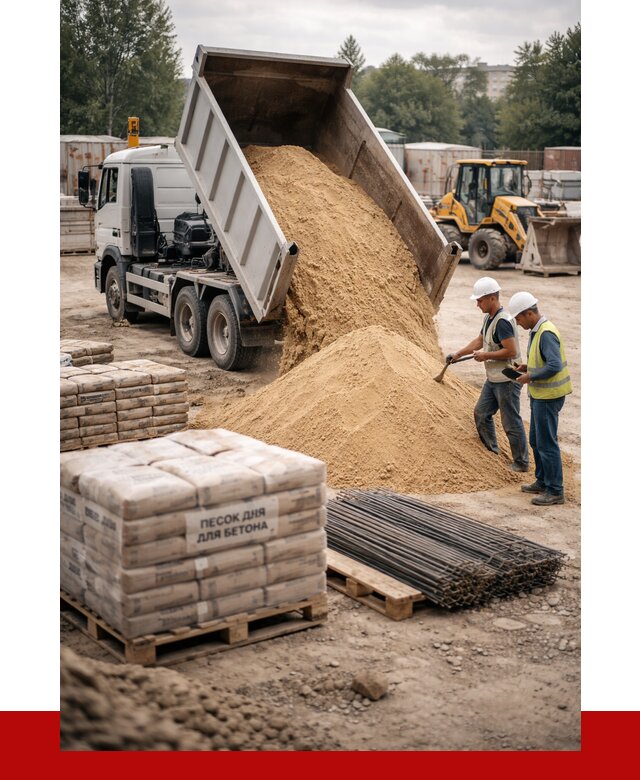 Песок для бетона в Шумерле от 2716 р. с доставкой, ПРОНЕРУДШмр