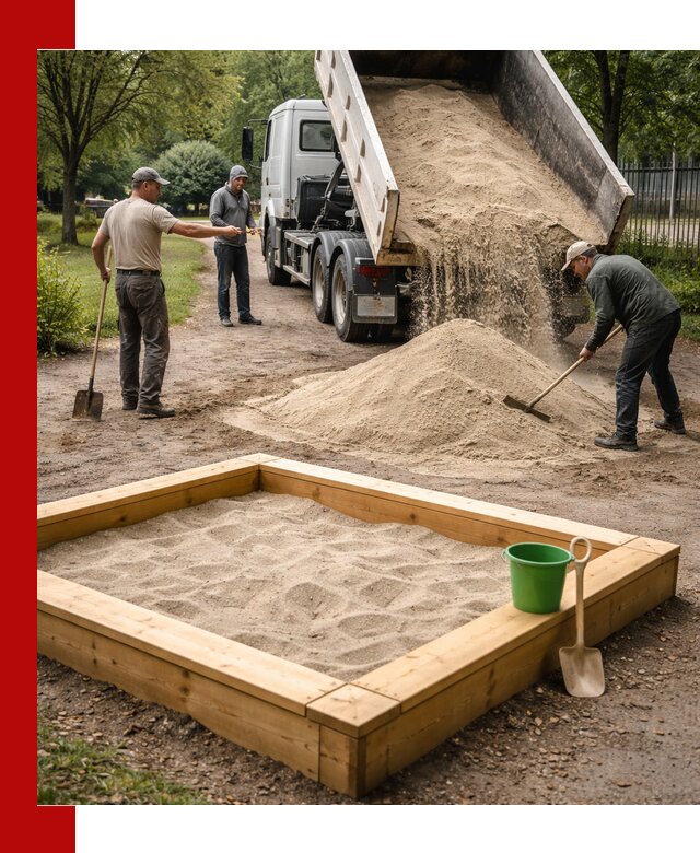 Песок для песочницы с доставкой в Шумерле недорого и чистый