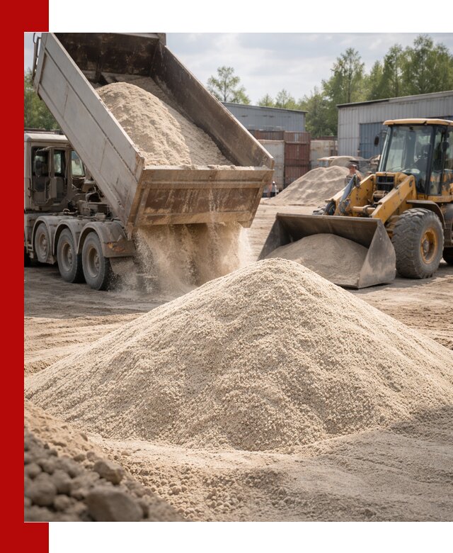 Кварцевый песок с доставкой в Шумерле для строительных работ