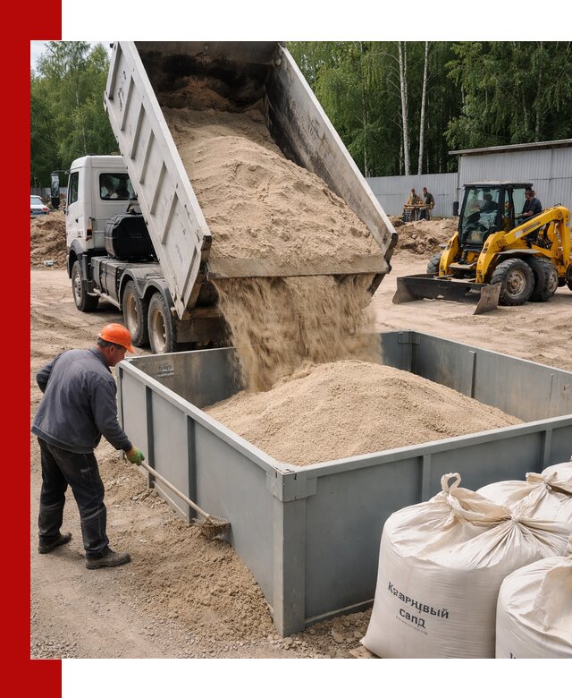 Кварцевый песок для фильтра в Шумерле — доставка и качество