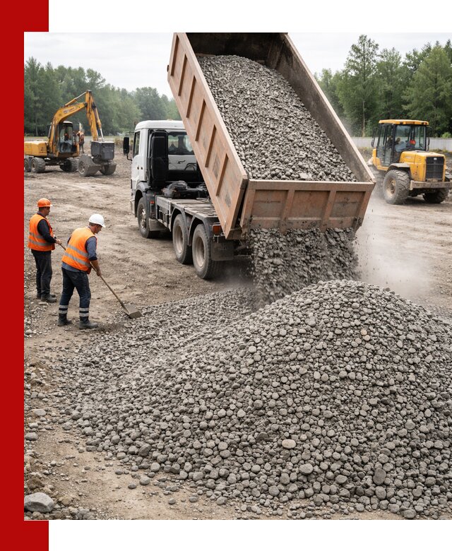 Доставка гравия фракции 40-70 в Шумерле оптом и в розницу