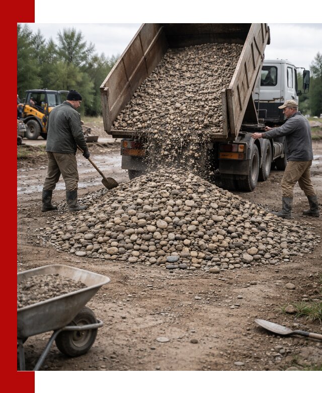 Доставка гальки речной оптом и в розницу в Шумерле