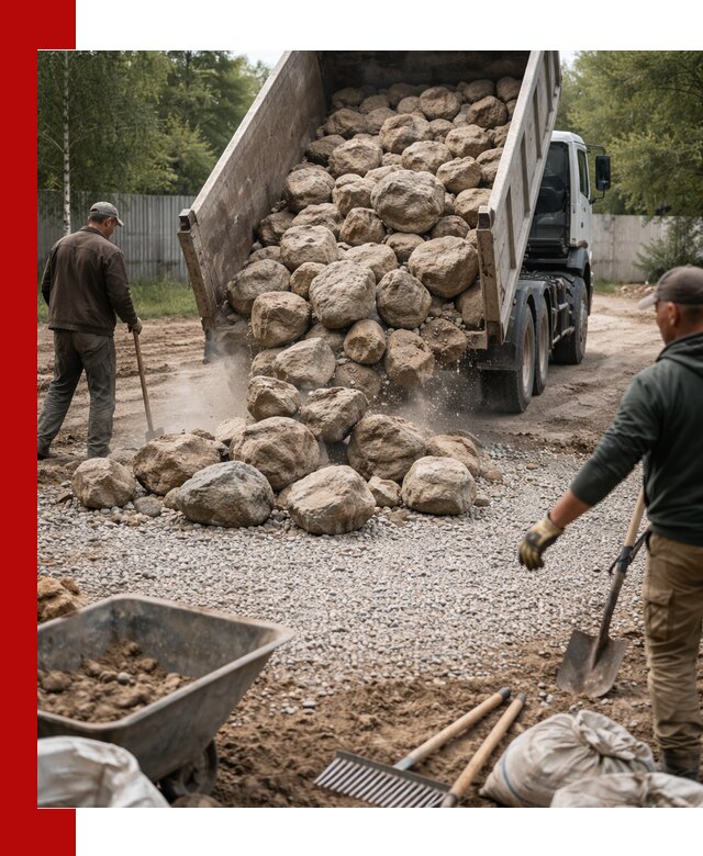 Доставка и укладка булыжника в Шумерле