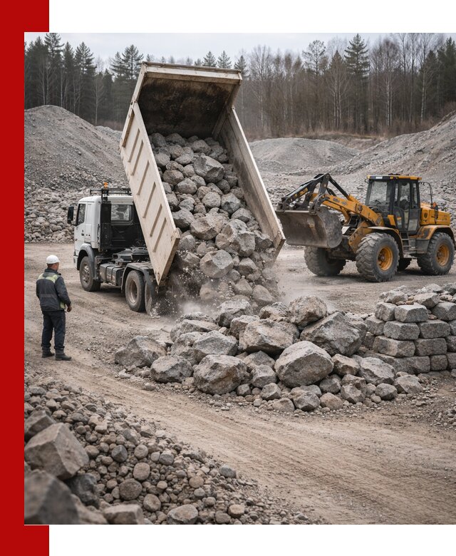 Доставка и продажа бутового гранитного камня в Шумерле