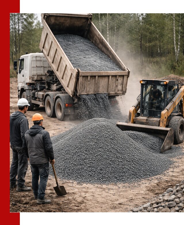 Гранитный отсев 0-5 с доставкой и разгрузкой в Шумерле