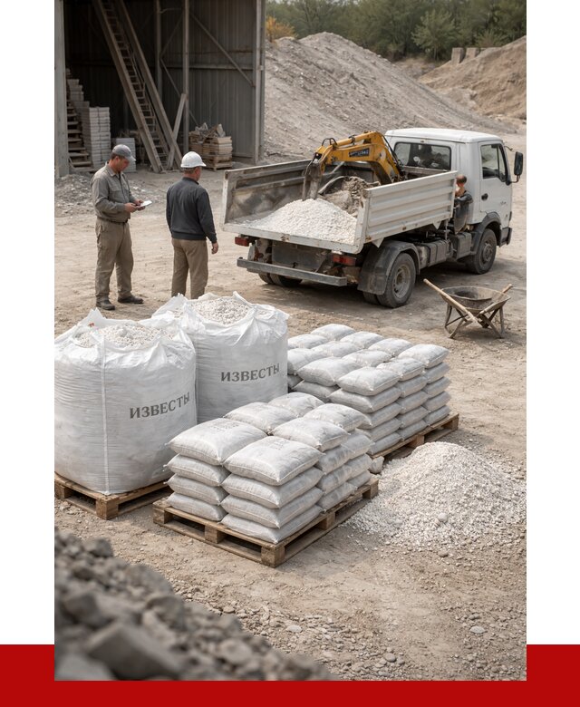 Известь строительная в Шумерле с доставкой от 4562 р. | ПРОНЕРУДШмр