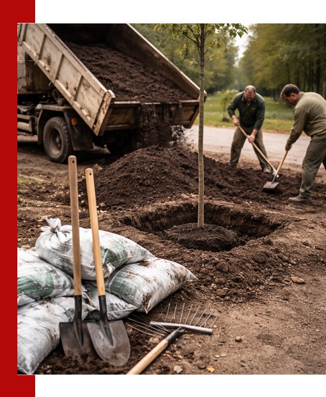 Грунт для посадки деревьев в Шумерле — доставка и подготовка почвы