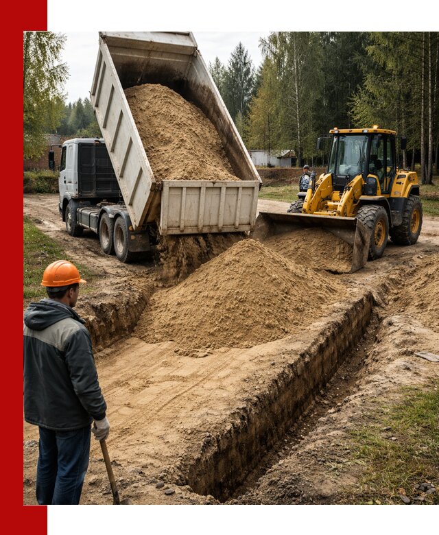 Доставка песчаного грунта в Шумерле для строительных работ