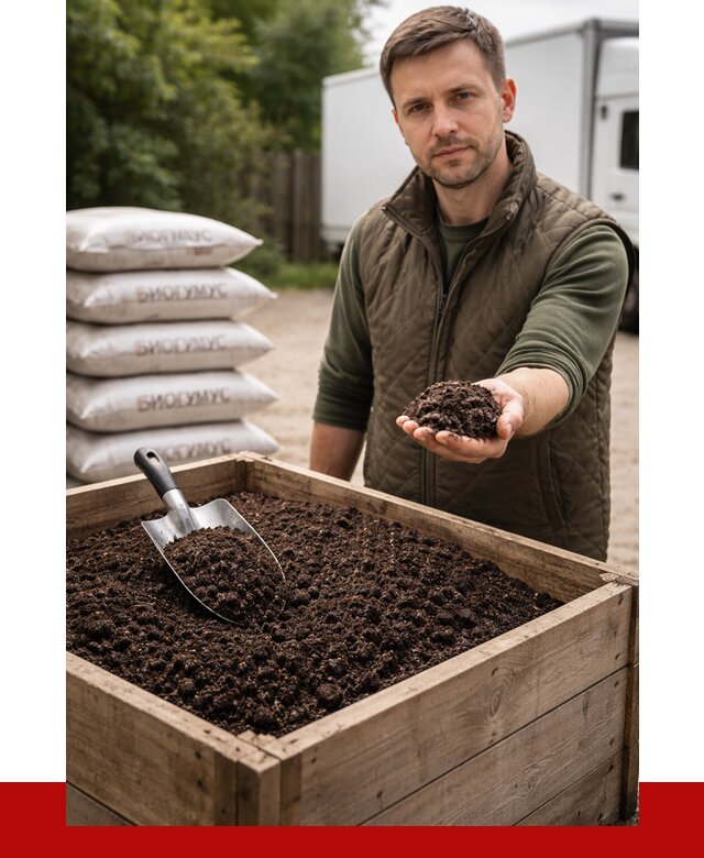 Купить биогумус в Шумерле с доставкой от 9234 р. за куб | ПРОНЕРУДШмр