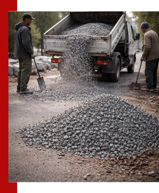 Гранитная крошка для посыпки дорог и тротуаров в Шумерле