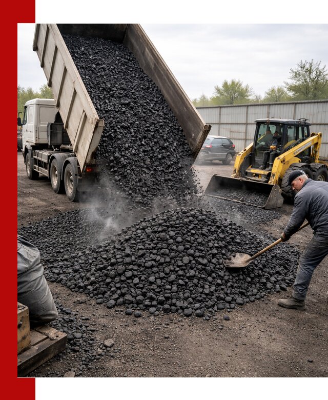 Доставка угля орех в Шумерле оптом и в розницу