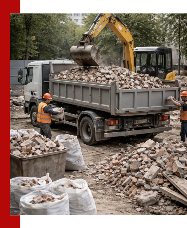 Вывоз строительного мусора в Шумерле с самосвалами и контейнерами