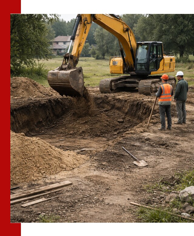 Рытье котлована под фундамент в Шумерле (быстро и недорого)