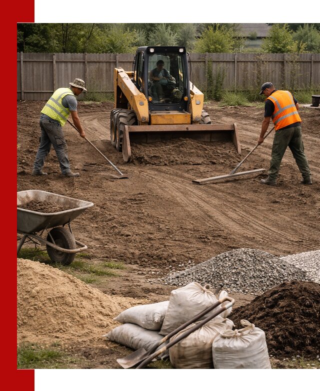 Выравнивание участка под строительство и благоустройство в Шумерле